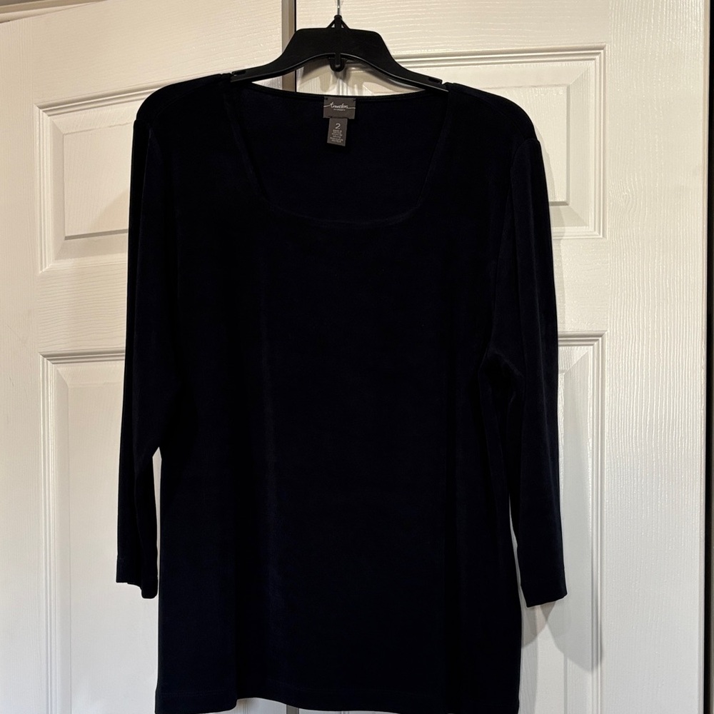 Chico Travelers Black 3/4 Sleeve Top